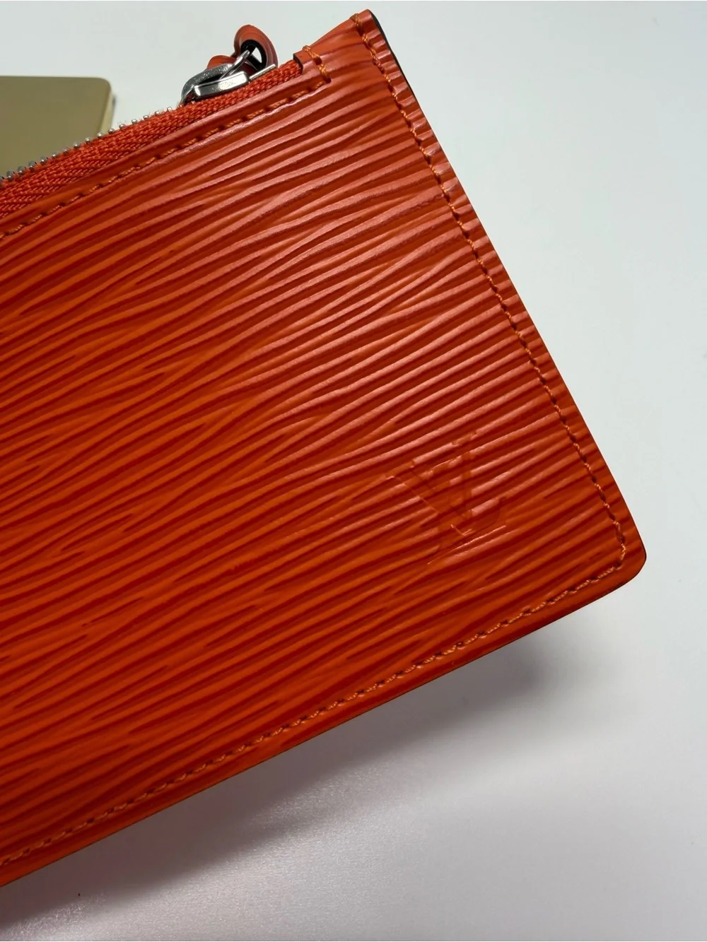 Louis Vuitton Orange Epi Leather Envelope Wallet